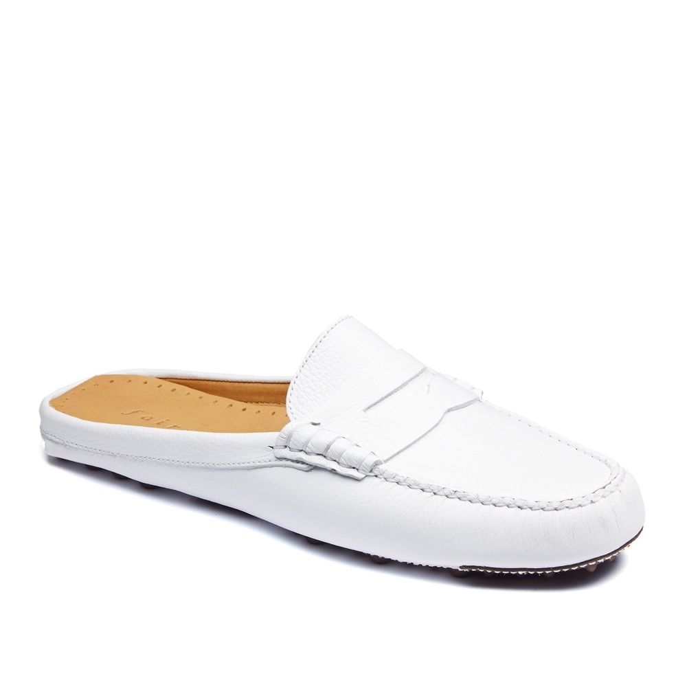 NEW Size 10 Fairmount White Driving Moccasin Mules